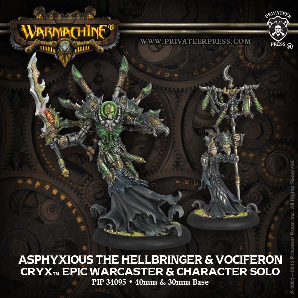 Warmachine: Cryx (34095): Asphyxious the Hellbringer & Vociferon 