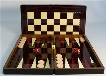Backgammon Simple Decoupage Wood Folding Set 