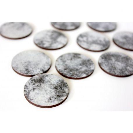 Bandua Prepainted Bases: Snow Tundra [40mm] 