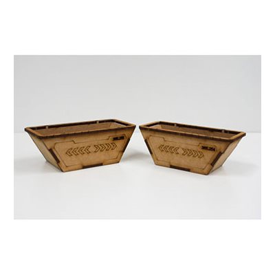 Bandua Wargames: Terrain: Small And Large Wreckage Containers 