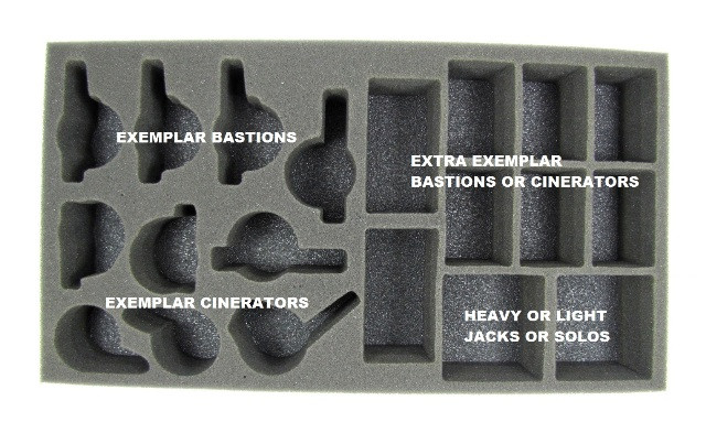Battlefoam: Warmachine: The Protectorate of Menoth: Tray: Bastions and Cinerators 