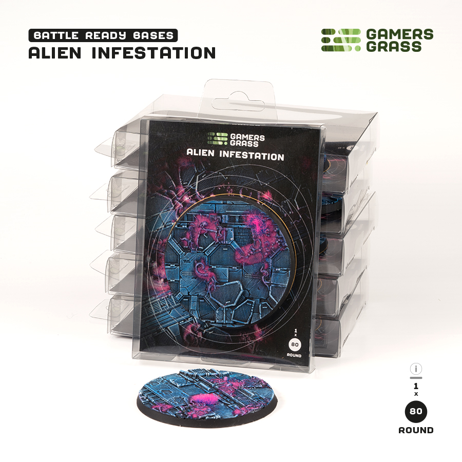 Battle Ready Bases: Alien Infestation Round 80mm (x1) 