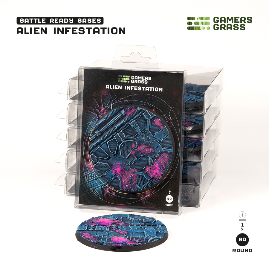 Battle Ready Bases: Alien Infestation Round 90mm (x1) 