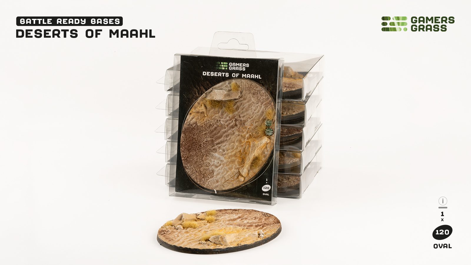 Battle Ready Bases: Deserts of Maahl Oval 120mm (x1) 