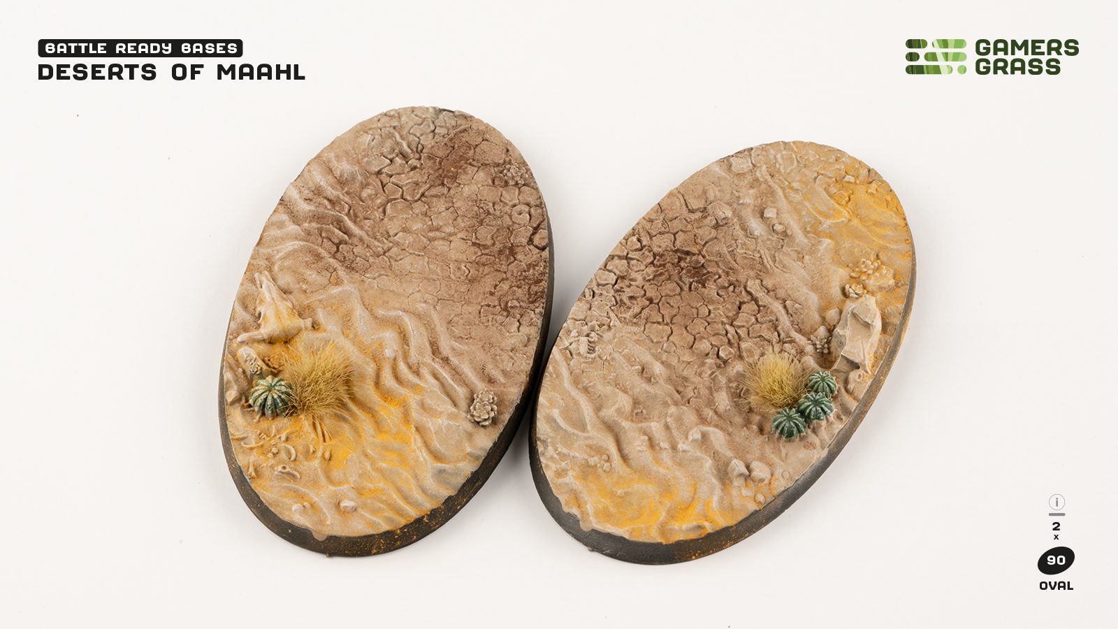 Battle Ready Bases: Deserts of Maahl Oval 90mm (x2) 