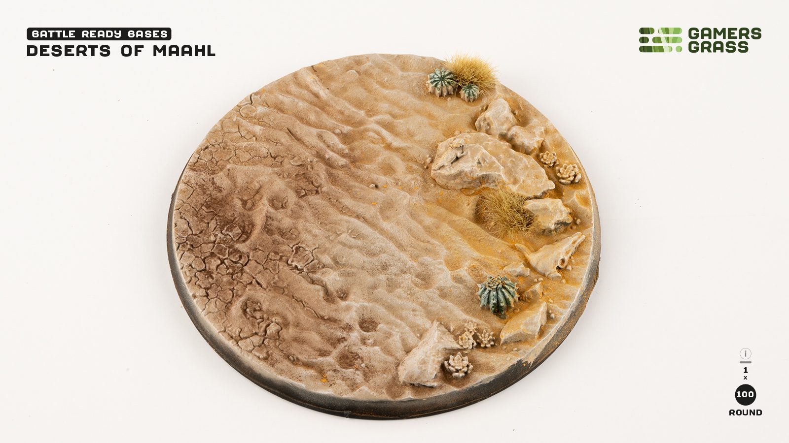 Battle Ready Bases: Deserts of Maahl Round 100mm (x1) 