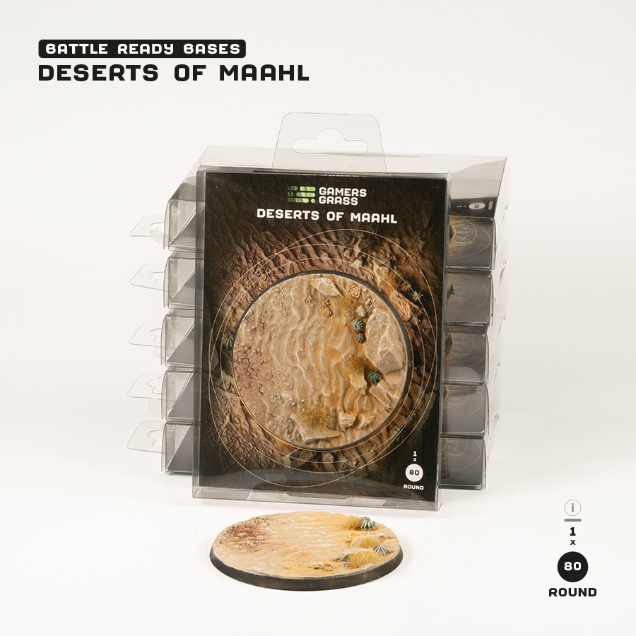 Battle Ready Bases: Deserts of Maahl Round 80mm (x1) 