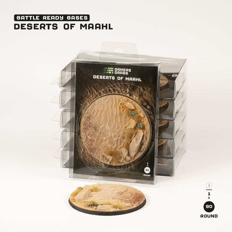 Battle Ready Bases: Deserts of Maahl Round 90mm (x1) 