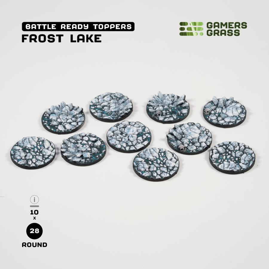 Battle Ready Toppers: Frost Lake Round 32mm (x8) 