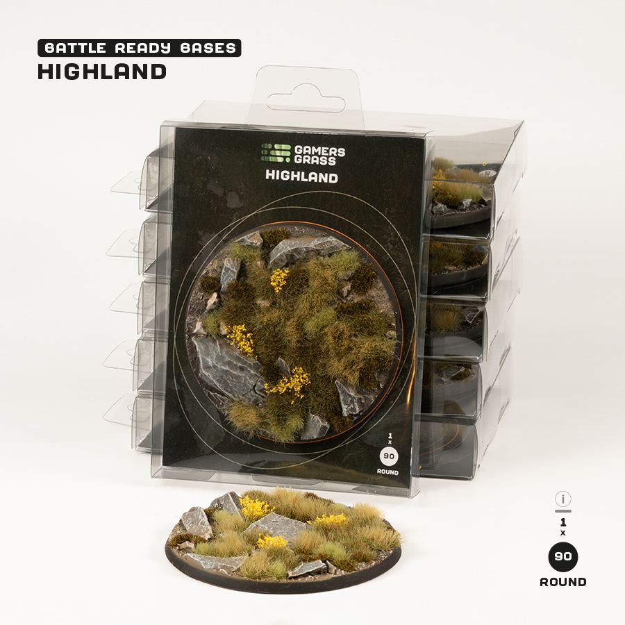 Battle Ready Bases: Highland Round 90mm (x1) 