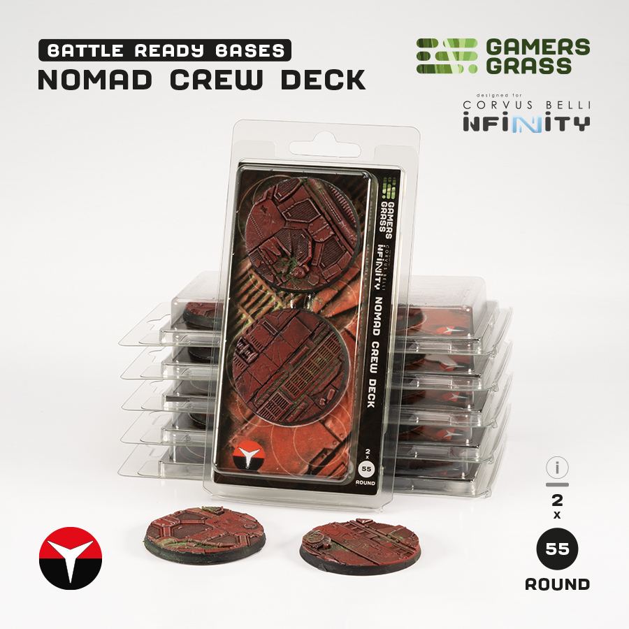 Battle Ready Bases: Nomad Crew Deck Round 55mm (2x) 
