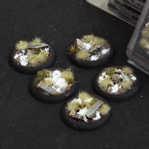 Battle Ready Bases: Winter Round Lip 40mm (x5) 