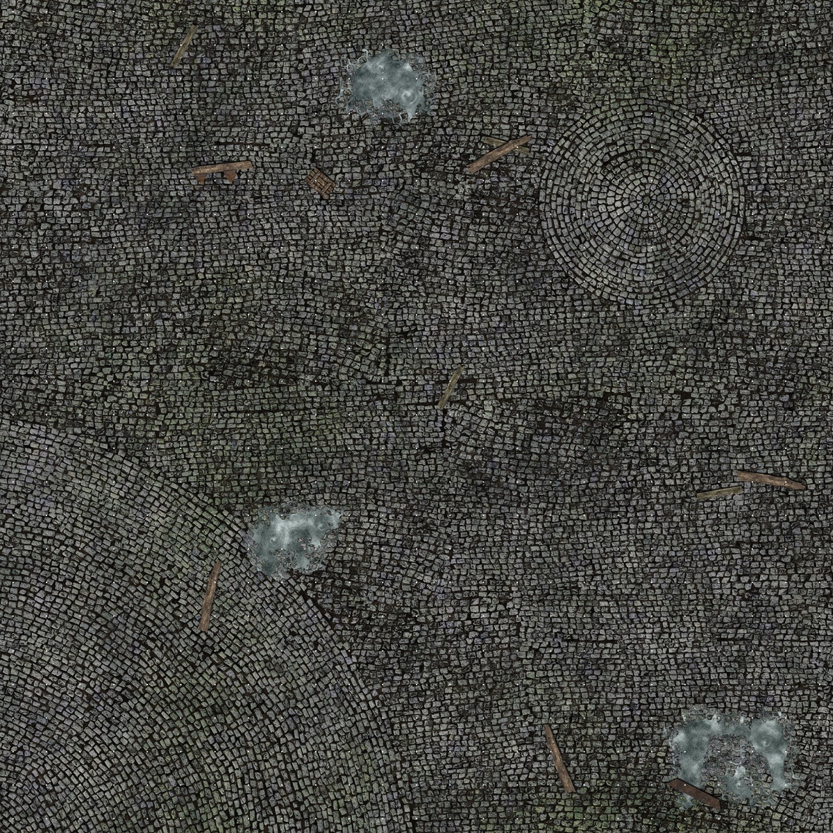 Battle Systems: Gaming Mat: COBBLED PLAZA (2x2) 