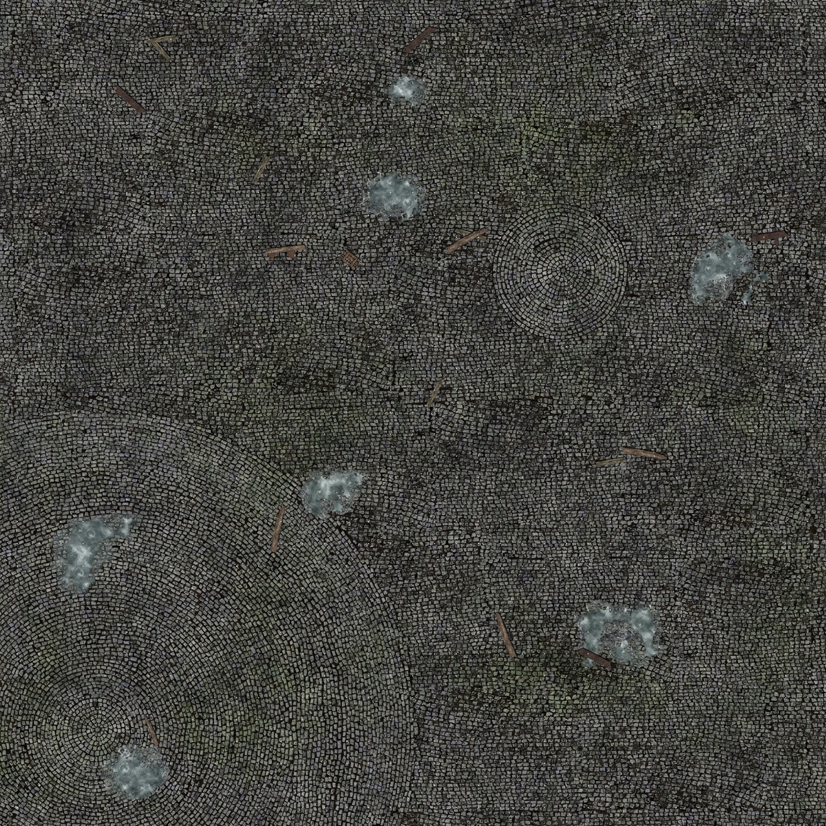 Battle Systems: Gaming Mat: COBBLED PLAZA (3x3 GRID) 