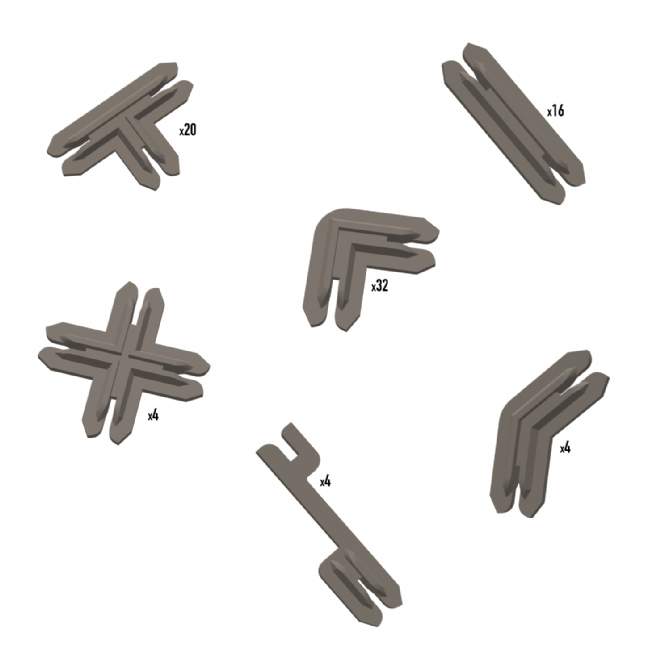 Battle Systems: Plastic Terrain Clips - Brown 