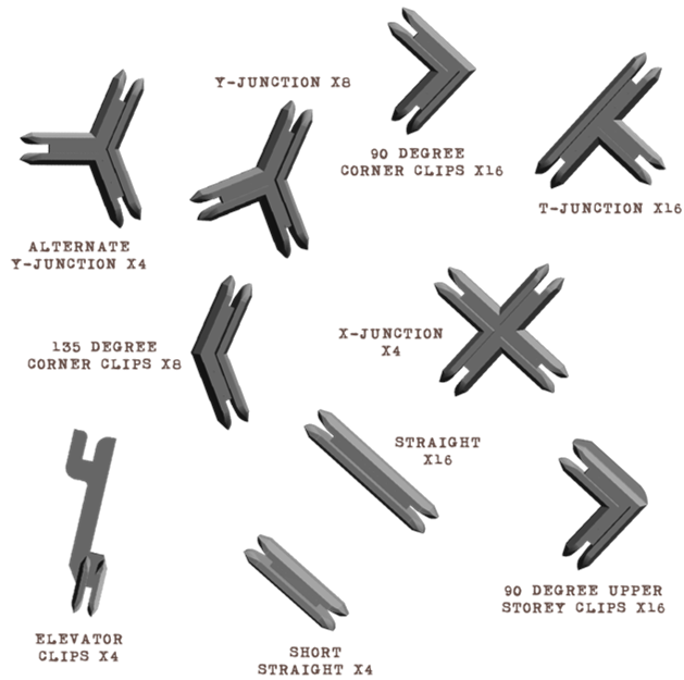 Battle Systems: Plastic Terrain Clips: Grey (2023) 