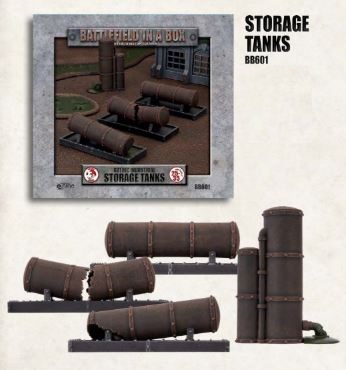 Battlefield in a Box: Gothic Industrial- Storage Tanks (4) 