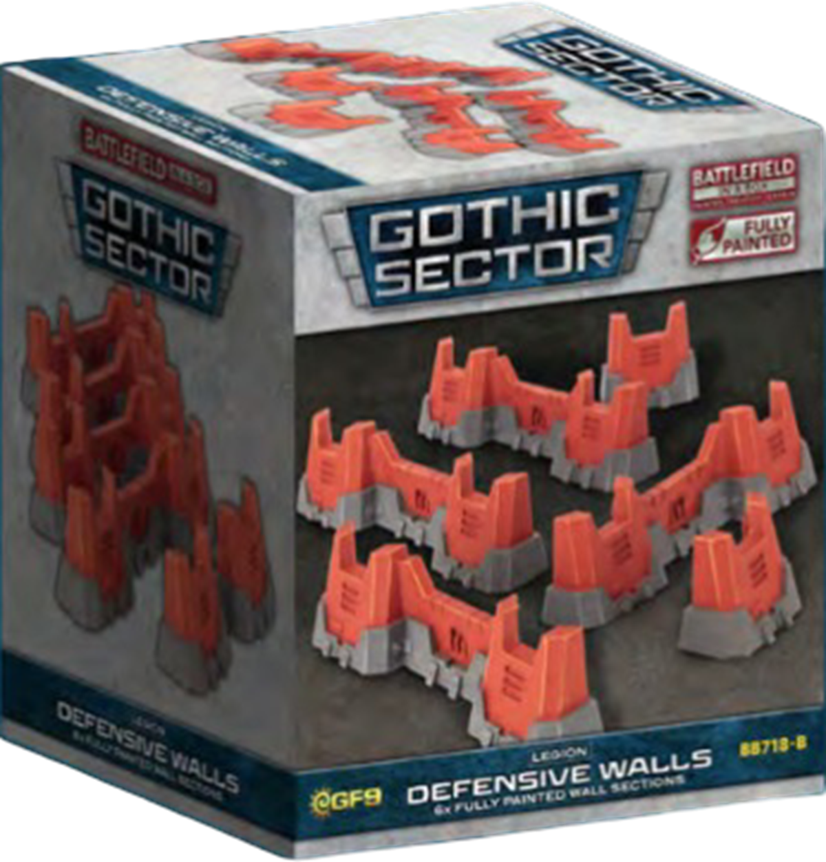 Battlefield in a Box: Gothic Sector Legion: Defensive Walls [Red] 