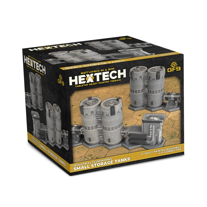 Battlefield in a Box: Hextech: Industrial Fluidworks: Small Storage Tanks 
