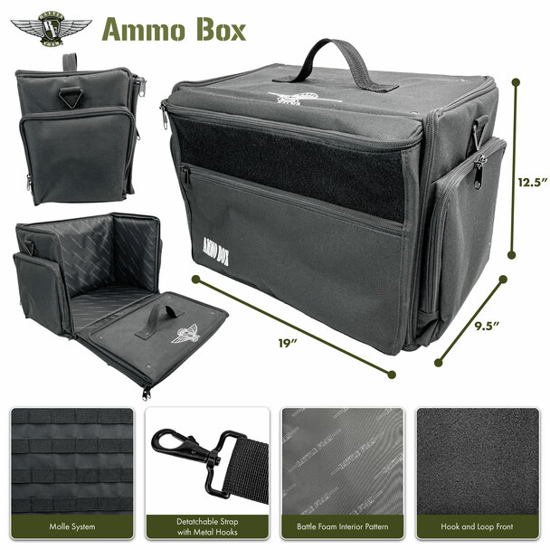 Battlefoam: Ammo Box Bag: Black (MAGNA RACK ORIGINAL LOADOUT) 