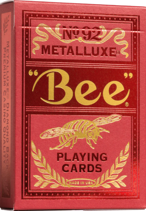 Bee: Playing Cards: Metalluxe: Red 