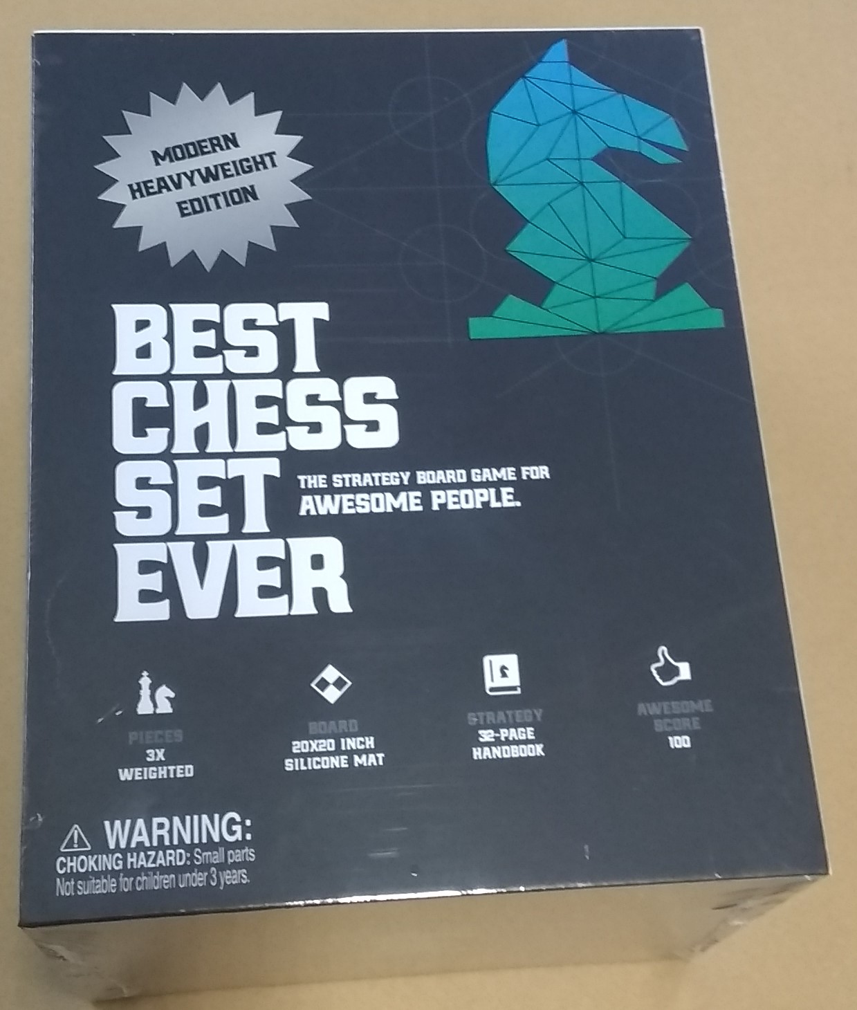 Best Chess Set Ever: Modern Style (Black/Green Reversible) 