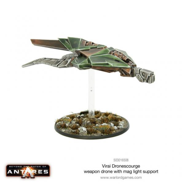 Beyond the Gates of Antares Virai Dronescourge: Weapon Drone with Mag Light Support  