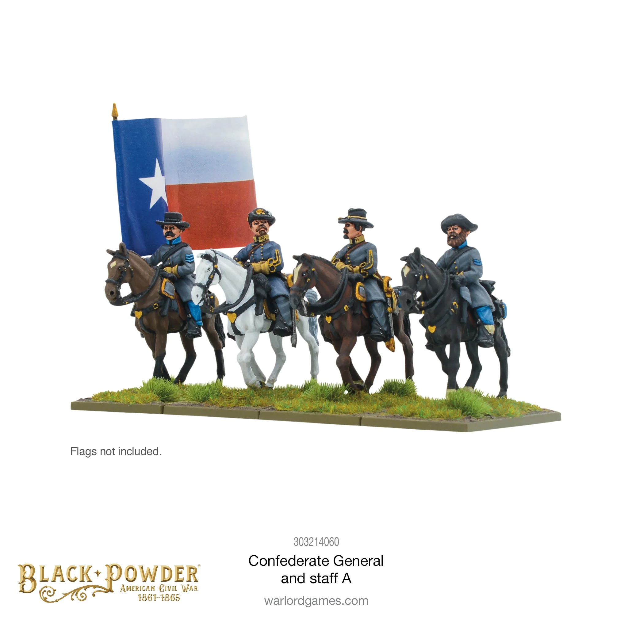 Black Powder American Civil War (28mm): Confederate General and staff A 
