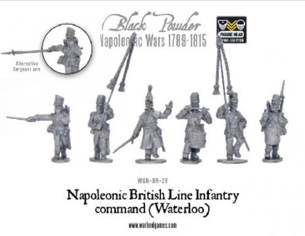 Black Powder Napoleonic Wars: Napoleonic British Line Infantry Command (Waterloo) 