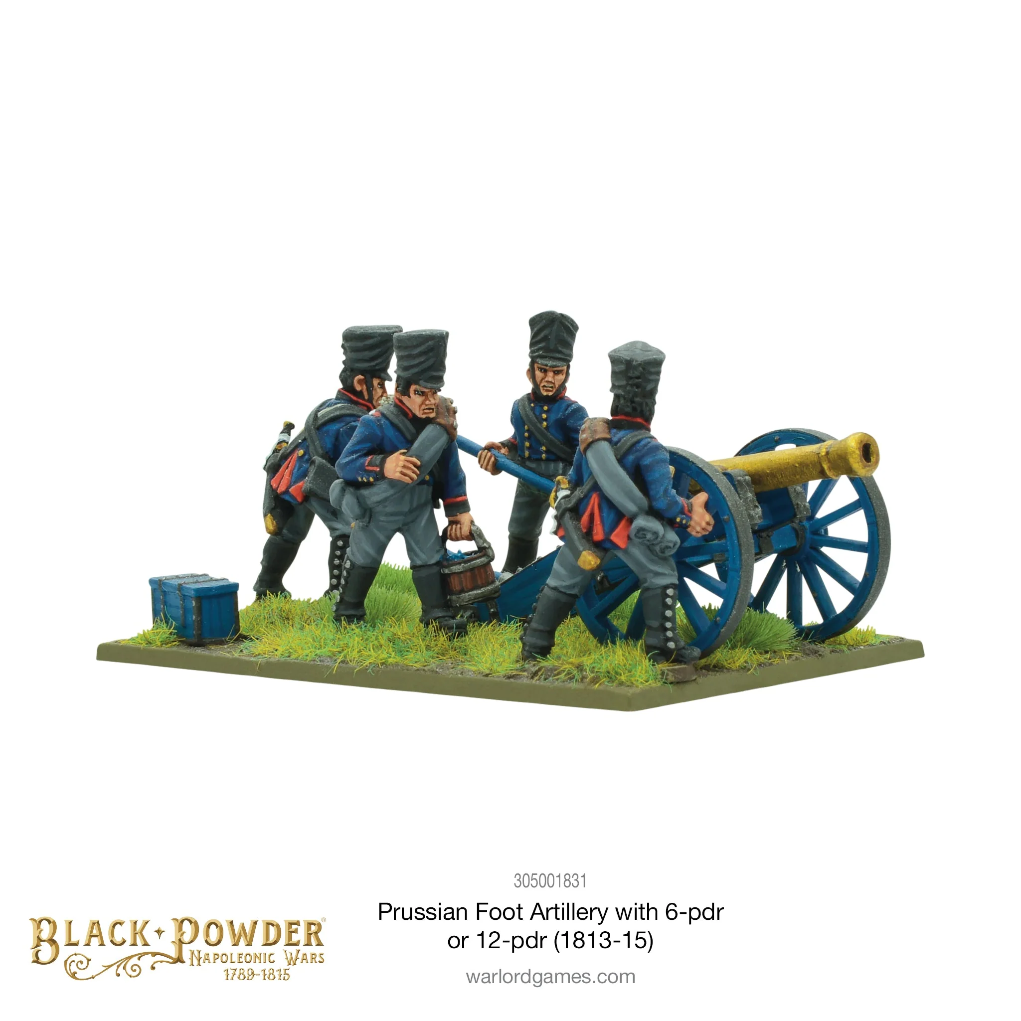 Black Powder: Napoleonic Prussian Foot Artillery with 6- or 12-pdr (1813-15) 