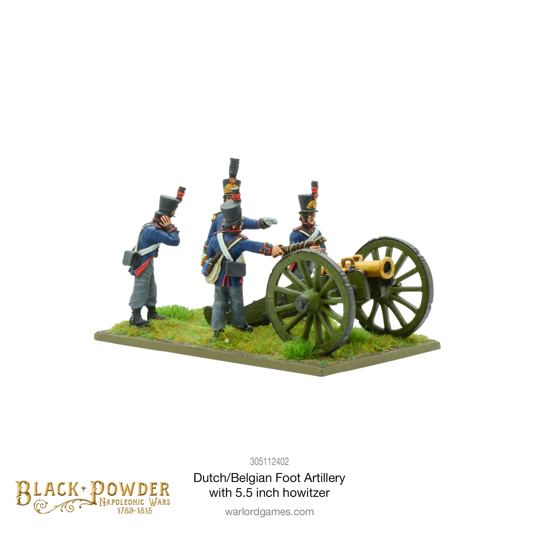 Black Powder Napoleonic Wars: Dutch/Belgian Foot Artillery With 5.5-Inch Howitzer 