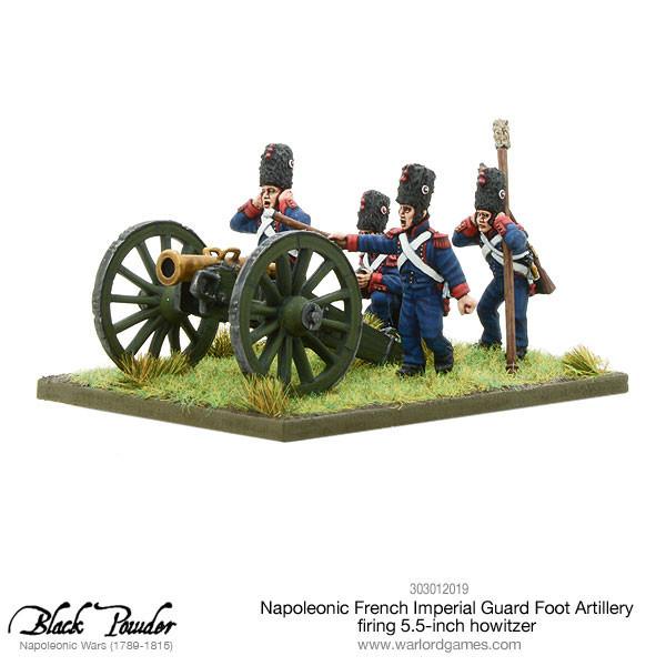 Black Powder Napoleonic Wars: Napoleonic French Imperial Guard Foot Artillery Firing 5.5-inch Howitzer 