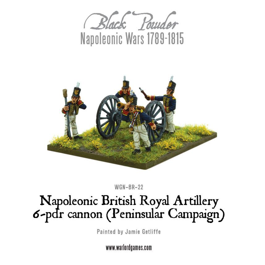 Black Powder Napoleonic Wars: Napoleonic British Royal Artillery 6-pdr cannon (Peninsular Campaign) 