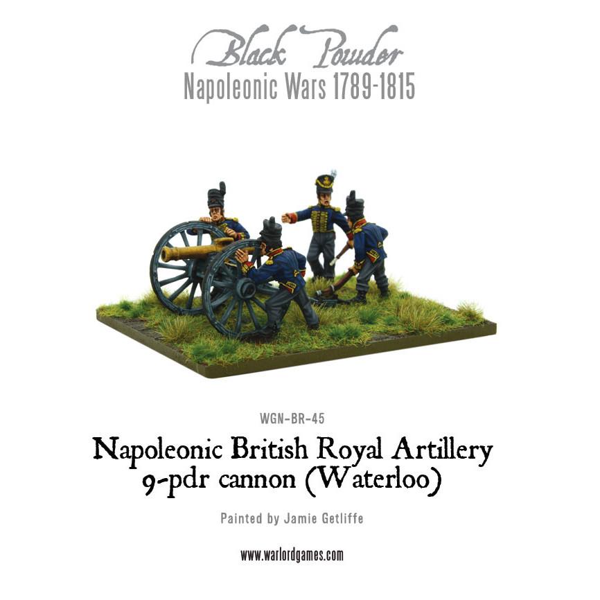 Black Powder Napoleonic Wars: Napoleonic British Royal Artillery 9-pdr cannon (Waterloo Campaign) 
