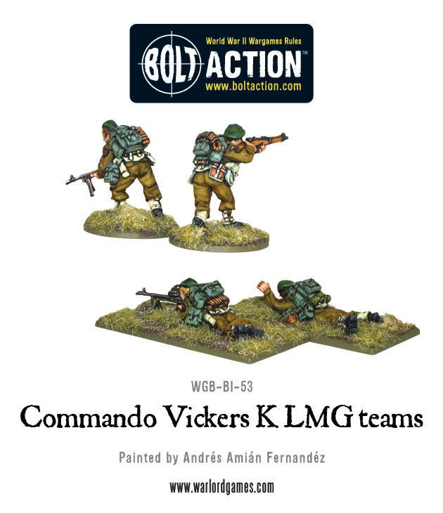 Bolt Action: British: Commando Vickers K LMG Teams 