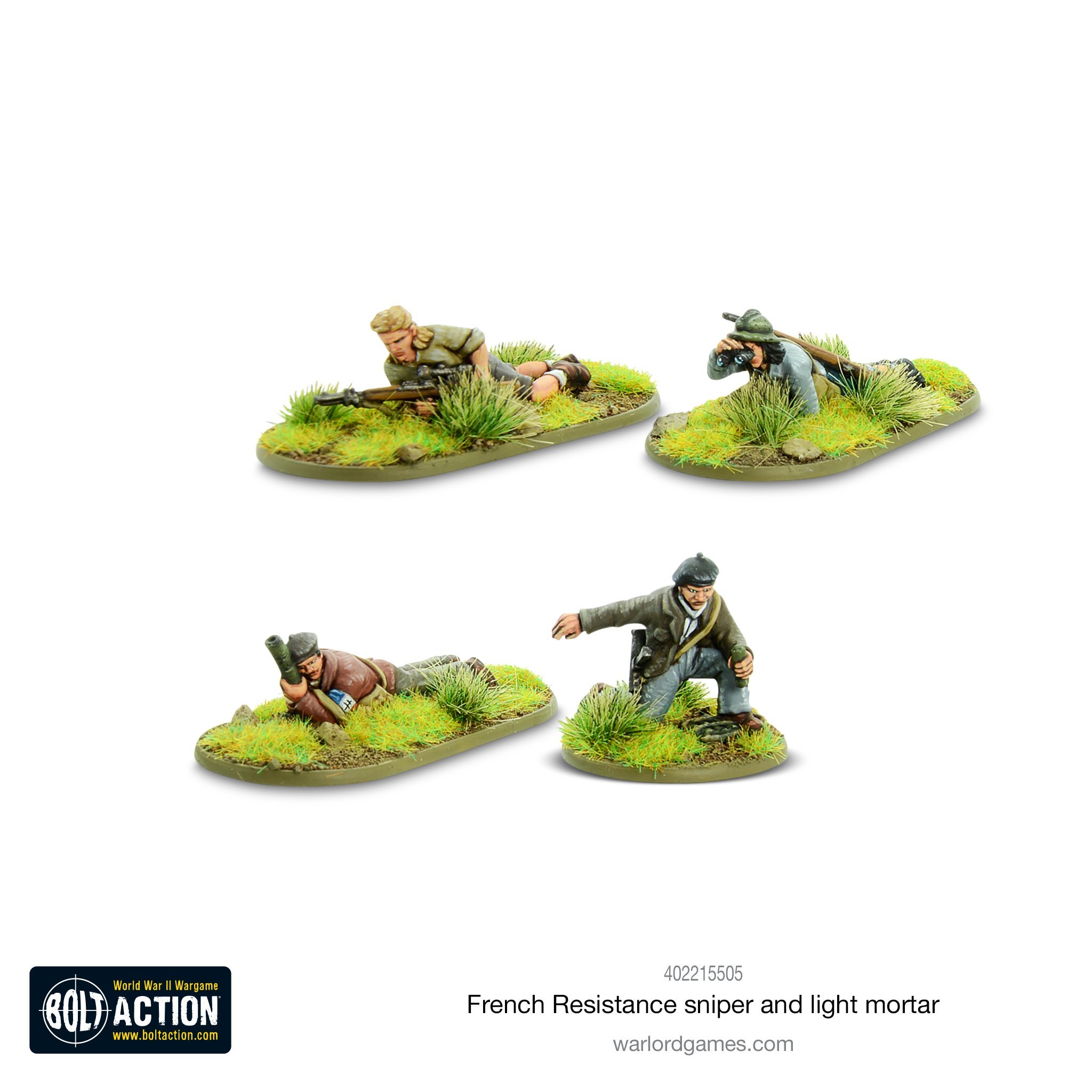 Bolt Action: French: Resistance Sniper and Light Mortar Teams 