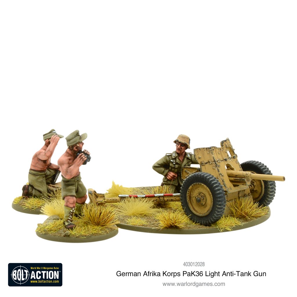 Bolt Action: German: Afrika Korps PAK 36 light anti-tank gun 