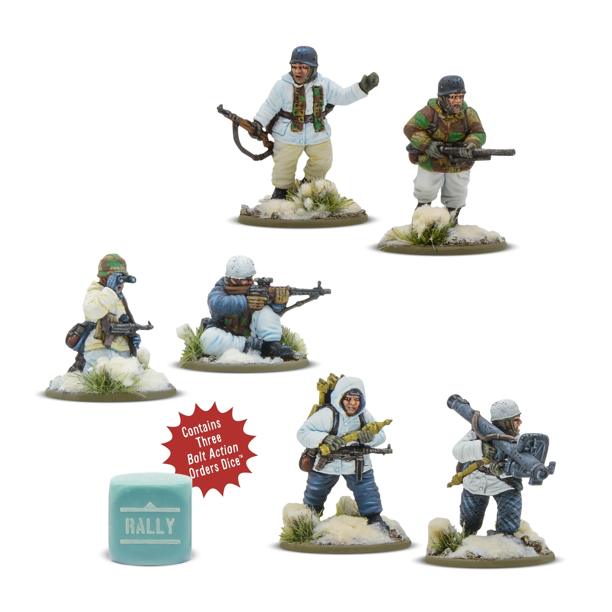 Bolt Action: German: Fallschirmjager (winter) weapons teams 
