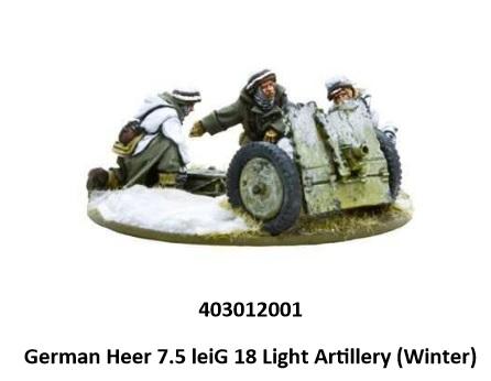 Bolt Action: German: Heer 7.5cm leIG 18 Light Artillery (Winter) 