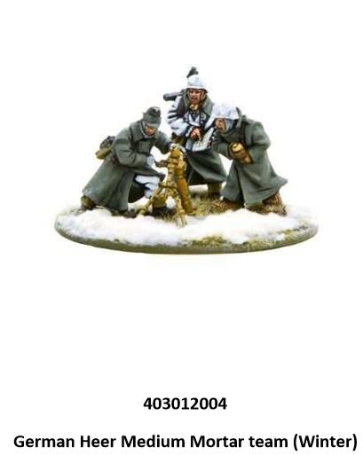 Bolt Action: German: Heer Medium Mortar Team (Winter) 
