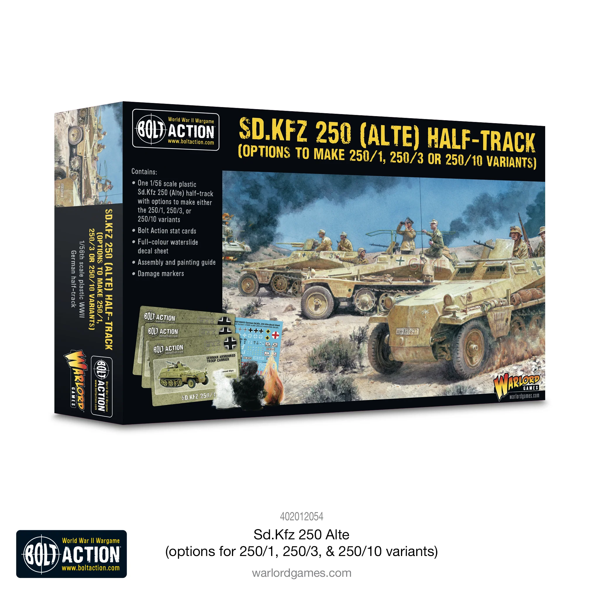 Bolt Action: German: Sd.Kfz 250 (Alte) Half-Track (Options To Make 250/1, 250/3 Or 250/10 Variants) 