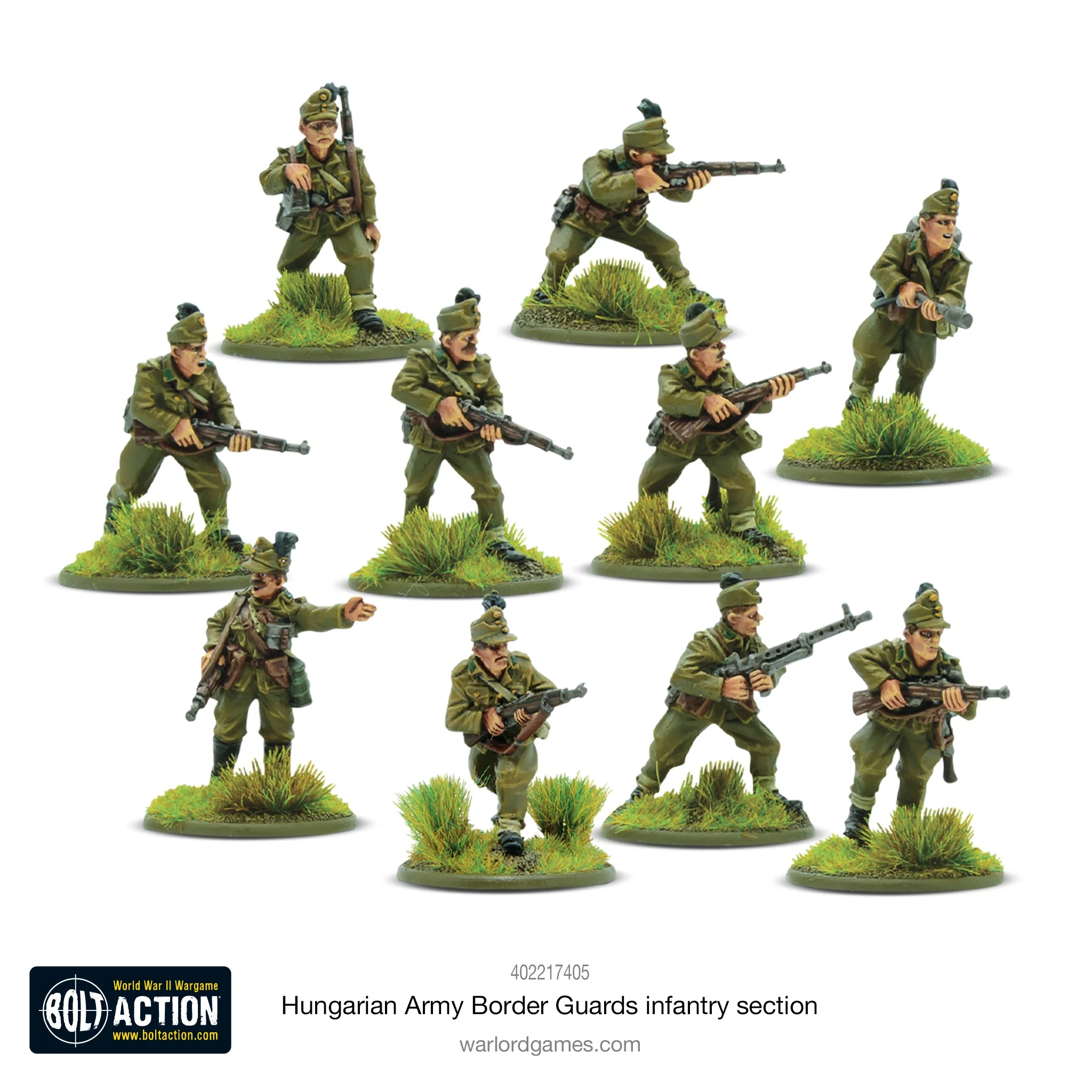 Bolt Action: Hungarian: Hungarian Army Border Guards infantry section 