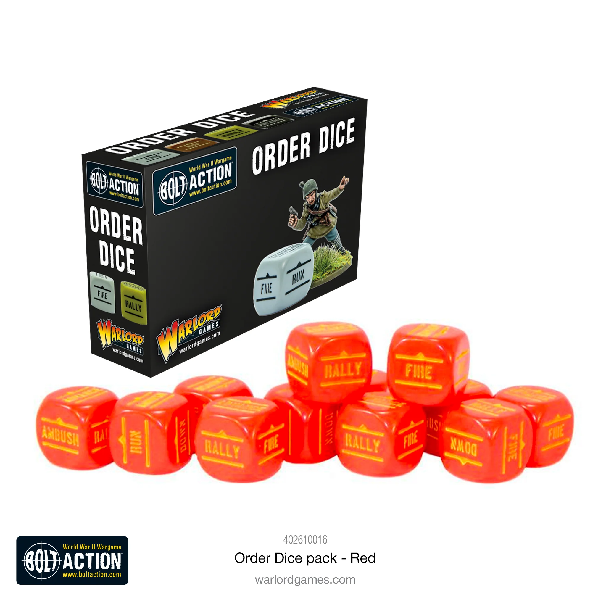 Bolt Action: Orders Dice pack - Red 