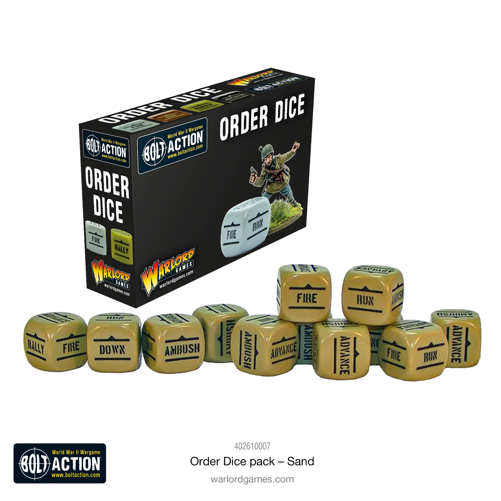 Bolt Action: Orders Dice pack - Sand 