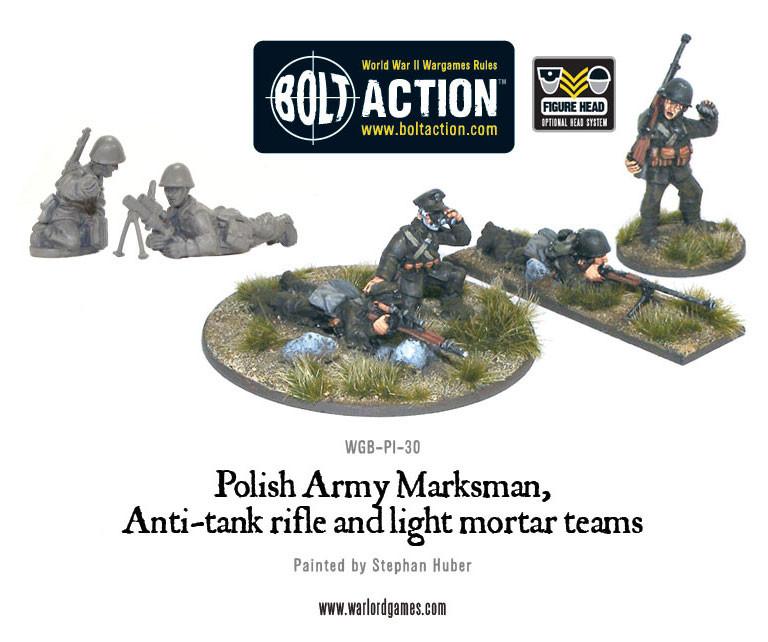 Bolt Action: Polish: Army Marksman, Anti-tank rifle and light mortar teams 