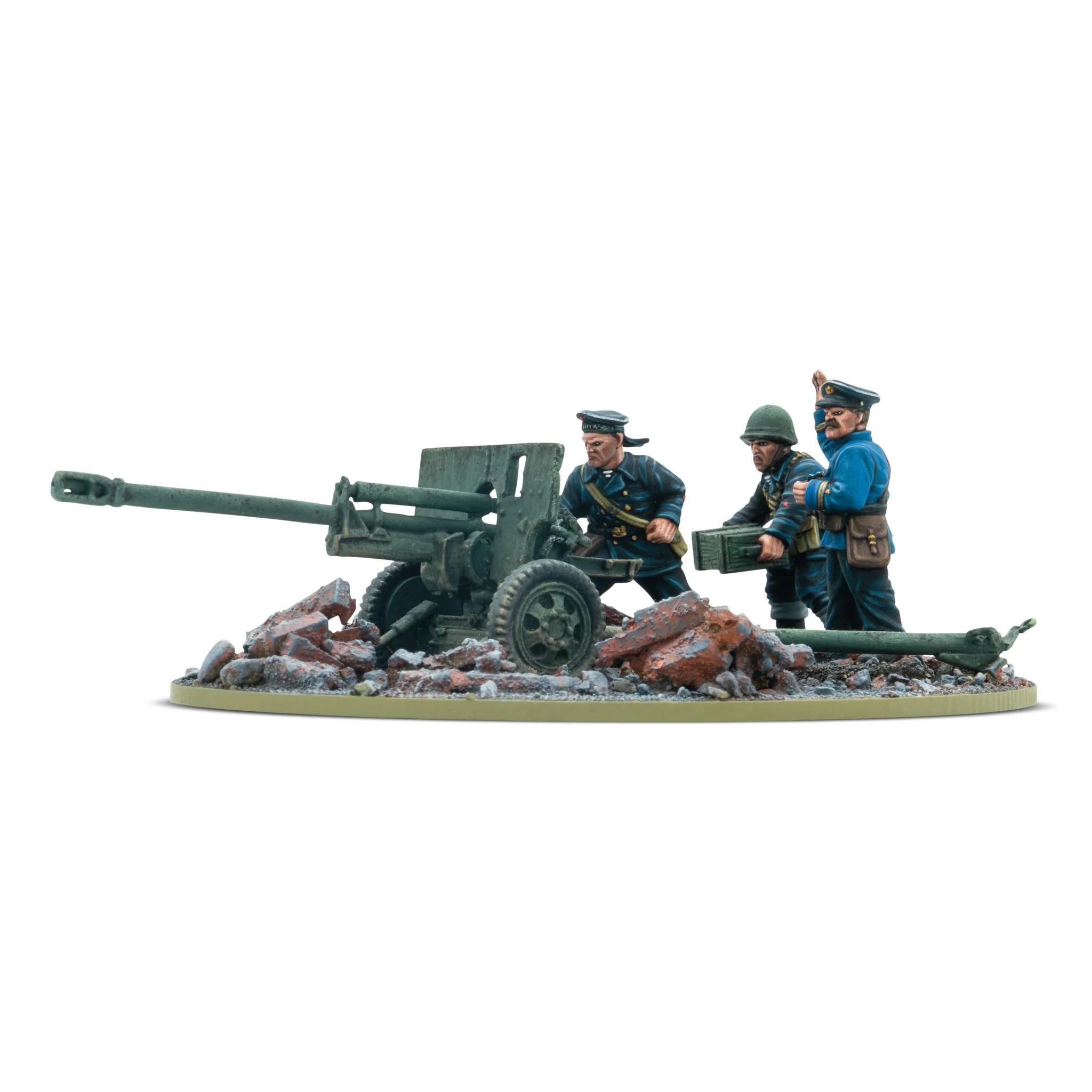 Bolt Action: Soviet: ZiS-3 Divisional Gun with Soviet Naval Brigade Crew 