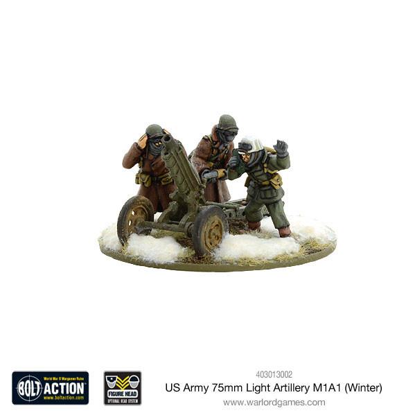 Bolt Action: USA: 75mm Light Artillery M1A1 (Winter) 