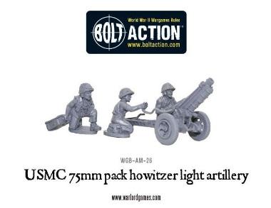 Bolt Action: USA: USMC 75mm pack howitzer light artillery 