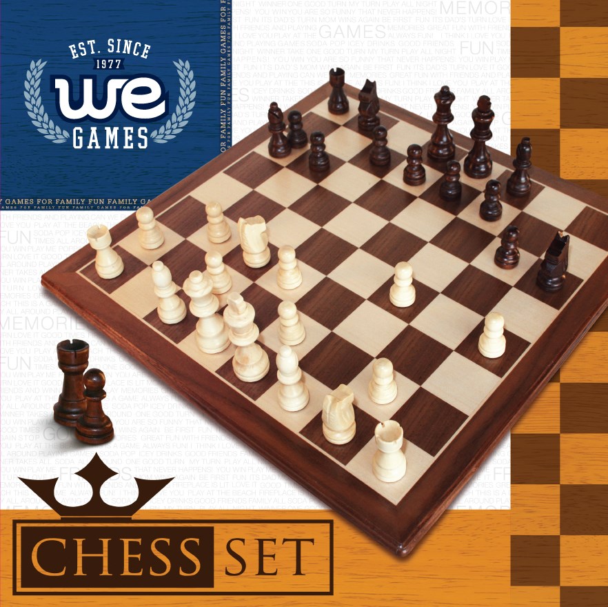 Chess Set 12" Walnut Wood Staunton 