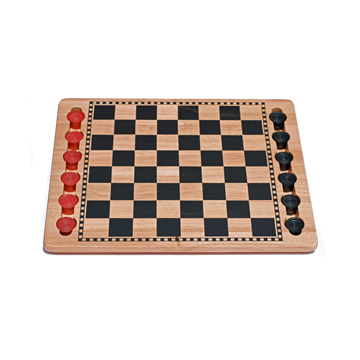 CHECKERS 12" RED AND BLACK 